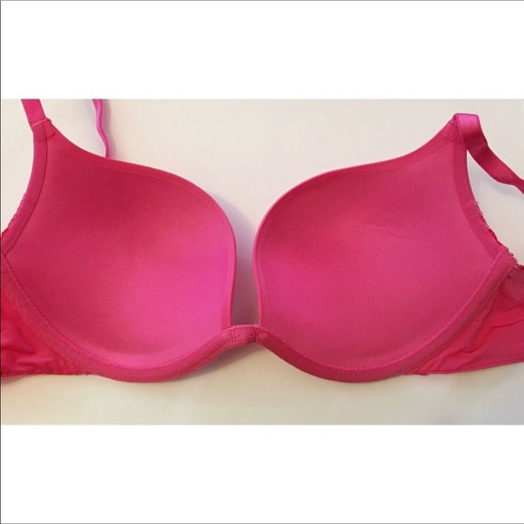 Victoria Secret Pink Red Lace Bras Rhinestones 34B - Picture 3 of 5